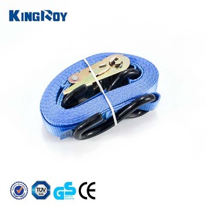 Sangle à cliquet certifiée CE KingRoy, 1 pouce, capacité de charge de 800 kg, sangle en polyester avec crochet en J pour moto, camion, attache de cargaison - Product Image 4