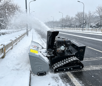 Souffleuse à neige à essence télécommandée, largeur de déblaiement 100 cm, variation de vitesse progressive, 360 kg, noire, pour routes municipales, livraison DDP