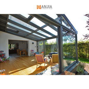 Serre en verre WANJIA, extérieur en aluminium, verre trempé, véranda quatre saisons, <span class=keywords><strong>solarium</strong></span>, véranda en verre et aluminium - Product Image 4