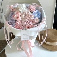 Kertas Pembungkus Kreatif Bentuk Busa Gelembung Gaya Influencer Aierflorist, Spons Berwarna 60x60cm, DIY Pembungkus Bunga