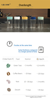 Pot de conservation sous vide en verre sans BPA avec couvercle, récipient transparent pour épices, utilisation en cuisine et pour les fêtes, compatible lave-vaisselle et congélateur