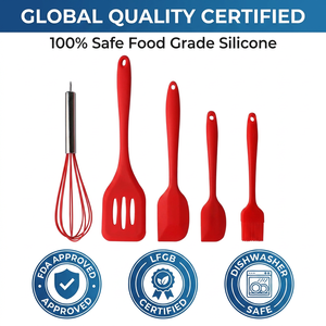 Set di 5 Utensili da Cucina Ecologici in Silicone Antiaderente e Resistente al Calore per Cuocere, Cucinare e Mescolare - Product Image 6