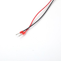 Kabel Harness Terminal Blok 2 Pin Hijau Custom, Kabel Merah Hitam dengan Terminal Ferrule Pin, Perakitan Kabel Listrik