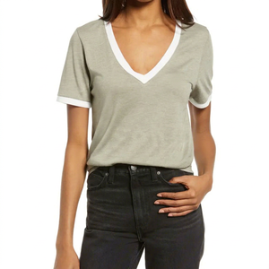 T-shirt décontracté imprimé pour femme, coupe oversize, manches courtes, en toile tricotée écologique et respirante, idéal pour l'été - Product Image 1