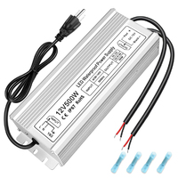 Conducteur LED 100 Watts Étanche IP67 Alimentation Transformateur Adaptateur 90V-250V AC vers 12V 24V DC Sortie Basse Tension pour Lumière LED