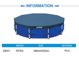 <span class=keywords><strong>INTEX</strong></span> 28031 12FT X 10IN rond PVC <span class=keywords><strong>piscine</strong></span> <span class=keywords><strong>couverture</strong></span> grande <span class=keywords><strong>piscine</strong></span> <span class=keywords><strong>couverture</strong></span> extérieure facile ensemble feuille <span class=keywords><strong>piscine</strong></span> couvre - Product Image 3