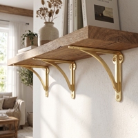 VASKY Großhandel Polierte Chrom-Messing Moderne DIY-Regalhalterung 150x107mm zur Wandmontage mit 1-Jähriger Garantie