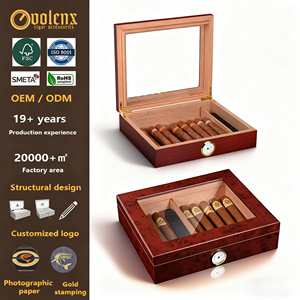 Hot bán gỗ cổ điển sơn mài Humidor Cá nhân hoá tùy chỉnh xì gà phụ kiện với độ ẩm du lịch xì gà hộp - Product Image 1