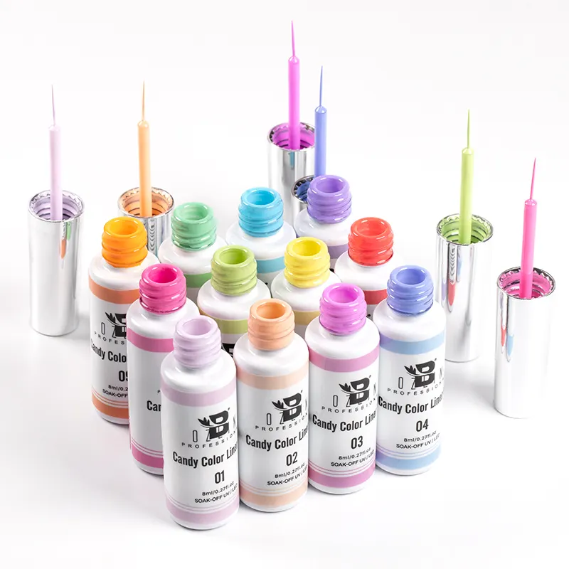 Esmalte Semipermanente Unas Set Pastel Nails Color Halal Gel Painting Nail Kit Liner Gel Art Nude For Nails