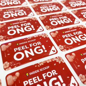 บัตรขูดรางวัลแบบพิมพ์ลายเองสองชั้น บัตรขูดรางวัลไวนิลแบบมีกาว - Product Image 6