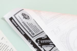 Papel de Envolver Alimentos para Hamburguesas y Sándwiches, Recubierto de PE, Ecológico, Impreso, Resistente a la Grasa, Blanco Mg, Recubierto por una Cara - Product Image 2