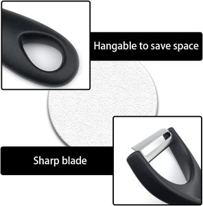 Best Selling Stainless Steel Y-Shaped Vegetable Fruit Sharp Peeler Grater Slicer <b>Kitchen</b> <b>Gadget</b> Black Plastic PP Handle Direct - Product Image 4