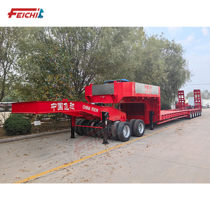 Semirremolque de <span class=keywords><strong>plataforma</strong></span> baja de 2 ejes y <span class=keywords><strong>4</strong></span> ruedas, de 18 m de largo, con capacidad para transportar contenedores de carga de 5 <span class=keywords><strong>metros</strong></span>, con <span class=keywords><strong>plataforma</strong></span> baja y ruedas auxiliares. - Product Image 2