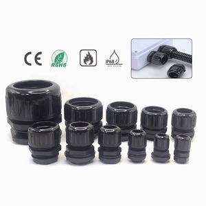 Connecteur de câble AD10-AD54.5 pour tuyau flexible ondulé, presse-étoupe en nylon étanche IP68, adaptateur de conduit noir - Product Image 6