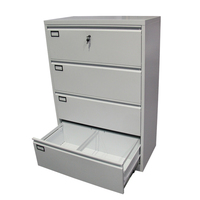 Meuble de bureau en acier, armoire de rangement avec tiroirs, armoire à dossiers à 4 tiroirs