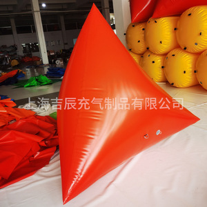 Flotador Triangular Inflable Rojo, Impermeable, para Publicidad Exterior - Product Image 1