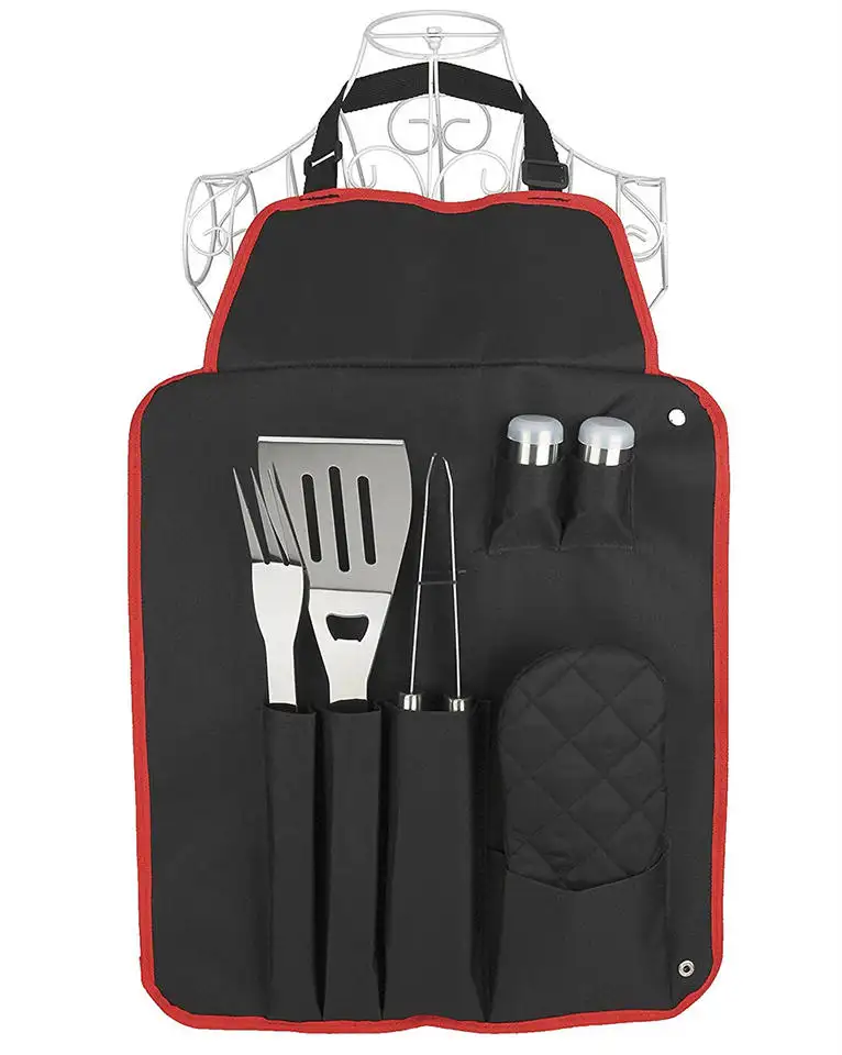 Avental do BBQ Grill exterior portátil aço inoxidável BBQ Tools Set