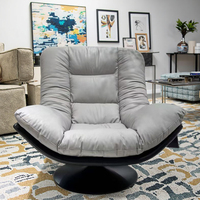 Fauteuil inclinable de style nordique, luxueux, confortable, en cuir, pour salon, fauteuil pivotant