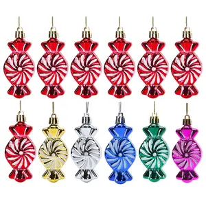 Màu sơn lớn giáng sinh hướng dương kẹo trang trí Xmas trang trí trong kho decoraciones Cây giáng sinh trang trí