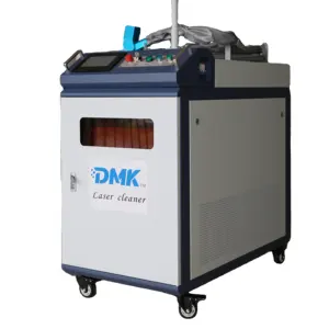 Oi eficiência DMK 3kw 2KW 1.5KW CW máquina de limpeza de fibra laser para óleo/pintura/ferrugem/remoção de óxido