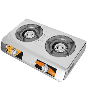 Popular OEM cooking appliance stainless steel gas stove hot selling 2 burner steel table top gas stove cooker