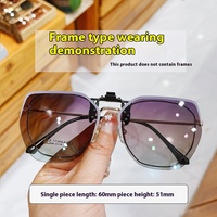 Nouveau Style Ultra-Léger Flip-Up HD Lunettes De Soleil Polarisées Photochromiques Conduite Myopie Lunettes UV400 Protection PC Clip-On pour Hommes