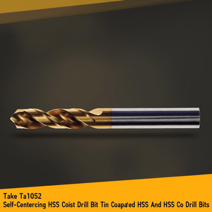 Broca helicoidal autocentrante HSS-Co Ttake Ta1052 con recubrimiento de titanio y brocas HSS-Co - Product Image 3