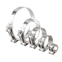 Collier de serrage robuste de type européen en acier inoxydable 201 304 316, collier de serrage à boulon réglable pour raccordement de tubes