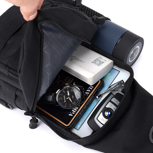 Huanglei Men's Camouflage Chest Bag 14 In Adjustable Crossbody Bag For Hiking Travel With Interior Zipper Pocket - Product Image 3