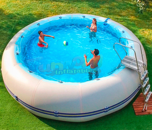 Piscina inflable redonda para niños, piscina hinchable con tobogán - Product Image 3