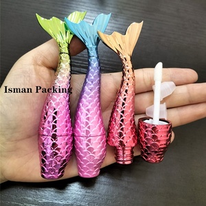 ISMAN Tubo de Brillo Labial de 3ml con Forma de Sirena Arcoíris, Botella Vacía con Degradado Colorido de Cola de Pez, Venta al por Mayor Directa de Fábrica, Lo Mejor para Profesionales - Product Image 3