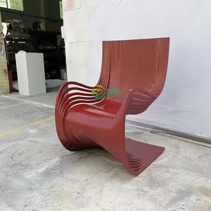 חדש עיצוב גן נירוסטה פיסול כיסא למכירה