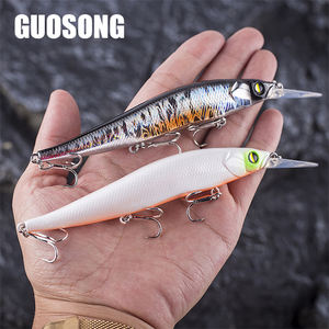 Mayorista 13,5 cm/14,7G Plástico Duro Bass Hundimiento Minnow Señuelos de Pesca Artificial Stick Cebos para Agua Salada Pesca Playa Silicona - Product Image 3