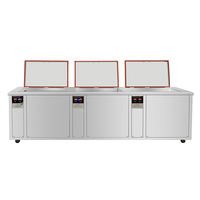 Trois réservoirs 108L panier rotatif Machine de nettoyage à ultrasons pièces de monnaie de nettoyage petits composants 500L industrie du nettoyeur à ultrasons