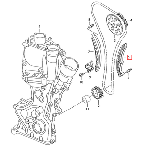 รางนำโซ่ไทม์มิ่ง 03C109469L 03C109469J 03C109469K สำหรับรถยนต์ VW Polo Golf Audi A1 เครื่องยนต์ 1.4 1.6 |   สำหรับ EA111 - Product Image 5