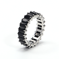 INS Mode Diamantbesetzter Ring Luxus Premium Farbiger Diamant Opaleszenz Edelstahlring für Damen