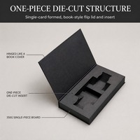 Boîte cadeau parfum personnalisée en forme de livre avec couvercle rabattable, emballage rigide en carton avec insert pour flacon de 10 ml et 15 ml, vente en gros