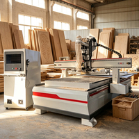Routeur CNC ATC 1325 MEOKON avec broche 9KW, garantie 2 ans, haute qualité, vente mondiale pour la production de meubles en panneaux