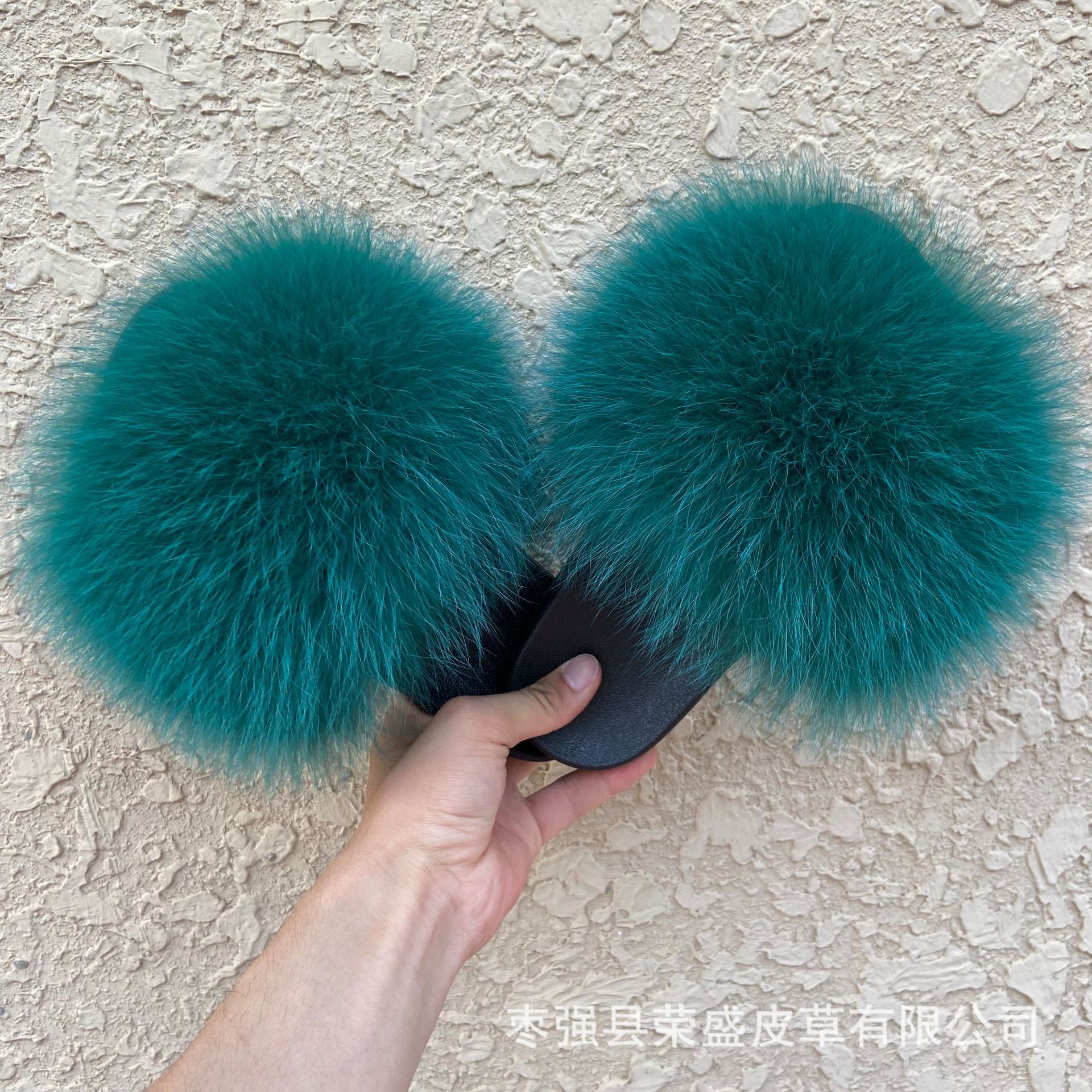 Роскошные модные женские шлепанцы из искусственного меха, шлепанцы для веганов, домашние шлепанцы с открытым носком, зимние женские Тапочки