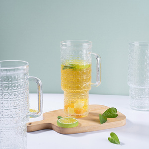 Vaso de Vidrio Transparente Personalizado para Bebidas Frías, <span class=keywords><strong>Cerveza</strong></span> o Jugo de Frutas, 500 ml, con Asa - Product Image 6