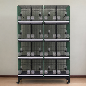 Grande cage d'élevage à vendre, cage à oiseaux multi-niveaux mobile et modulable pour agapornis - Product Image 2