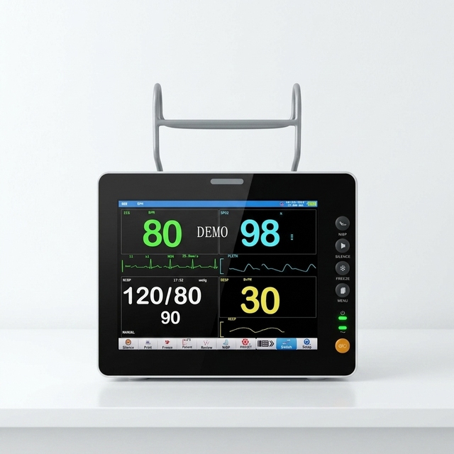 8 Inch Veterinary Multi Parameter Patient Monitor Color TFT ECG/SpO2/NIBP Parameters for Cats Dogs Sheep Horses Vet