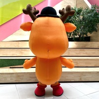 Costume de Mascotte Géant Gonflable Cerf/Élan pour Adulte – Idéal pour Événements de Noël, Parades de Rue, Promotions en Centres Commerciaux