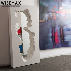 WISEMAX FURNITURE design creativo moderno specchio da toeletta a figura intera cornice in poliuretano specchio da terra grande