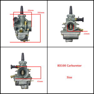คาร์บูเรเตอร์มิคุนิสำหรับยามาฮ่า RS100 RX100 RX125 ใช้ได้กับ <span class=keywords><strong>Ls</strong></span>-3 1v1-14101-00 รถจักรยานยนต์ สกู๊ตเตอร์ โมเพด โมโตครอส ATV UTV - Product Image 6