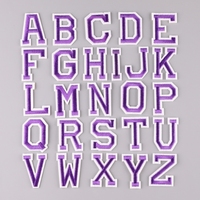 26 Patchs Alphabet A-Z Style Art Déco à Thermocoller et Adhésifs pour Décoration et Réparation de Vestes, Chemises, Chapeaux et Sacs