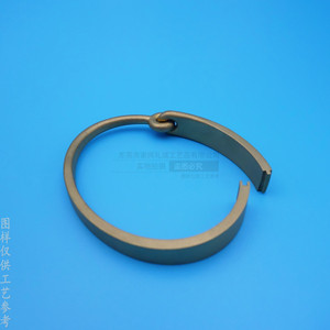 Custom Metal <b>Bangle</b> Bracelet <b>Copper</b> Alloy Geometric Design Open Top Split Clasp Gift Jewelry - Product Image 3