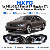 Phares projecteurs HXFG pour Passat B7 Magotan B7L 2011-2014, version européenne, avec feux de jour LED et clignotants dynamiques 12V pour Volkswagen