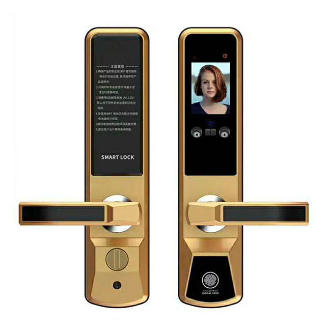 Huarui HR603 Kunci Pintu Magnetis, Kunci Pintu Kabinet Geser Pengenalan Wajah Optik IR Teknologi 3D Biometrik NFC Cerdas