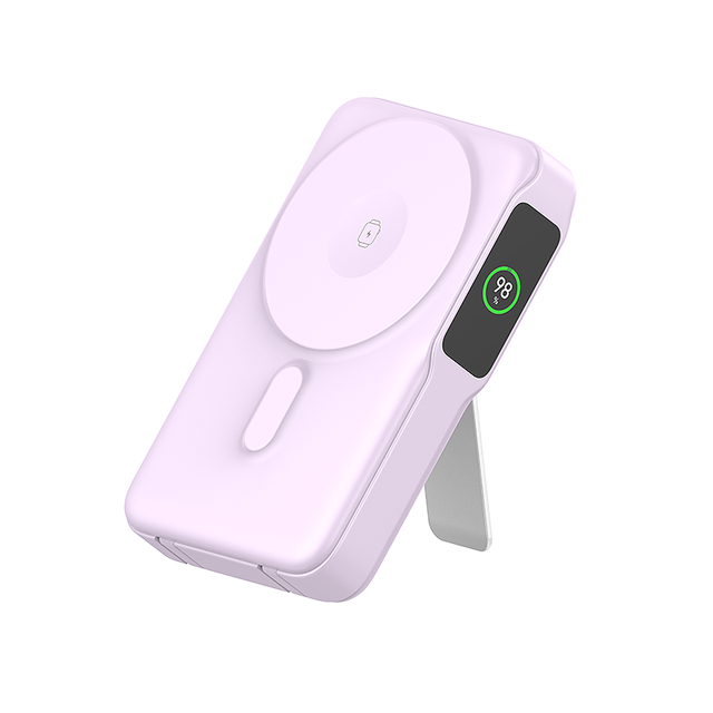 OEM ODM 3 1 for 15W 10000mAh Magnetic Wireless Power Bank with LED Display 2-in-1 Quick Charger Foldable Holder Built-In Cables